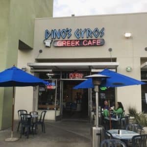 Exterior to Dino’s Gyros Greek Cafe & Taverna in San Diego