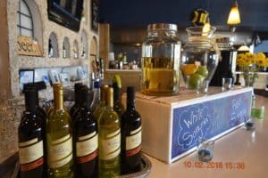 Greek sangria and wine offerings grom Santorini Island Grill in San Diego