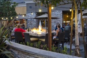 Firepit and patio at Yanni’s Bar & Grill