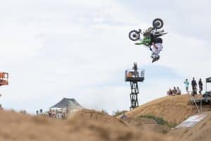 A Moto X rider does a trick