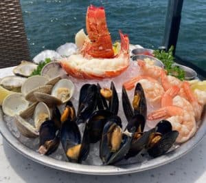 Seafood platter from The Fish Market in San Diego